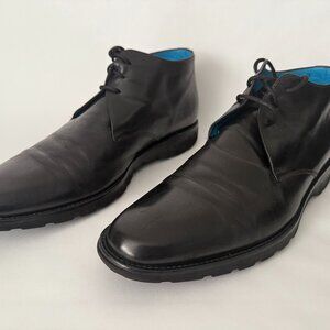 Michael Toschi SL Collection Lace Up Ankle Boots Men's 9.5 Black Leather Italy
